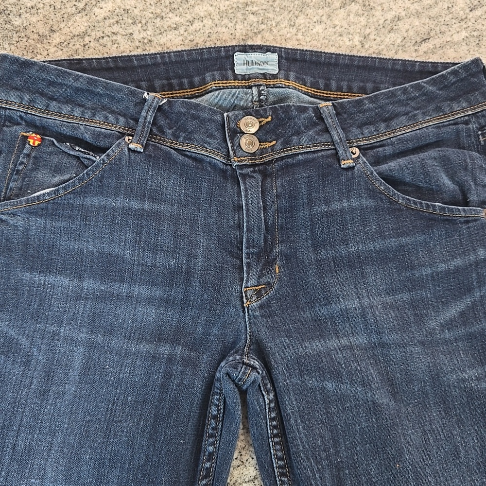 Hudson Collin Flap Women's Size 30 Dark Blue Mid-Rise Skinny Denim Jeans